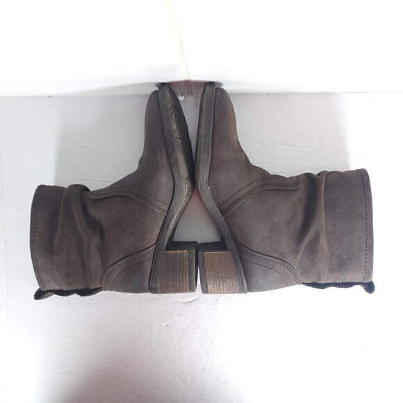 BULL BOXER Women's Sally US 7M Brown Leather Pull on Slouch Ankle Boots Booties - Picture 11 of 14